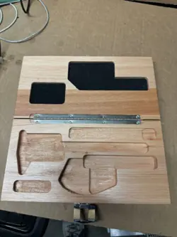 NEW MITUTOYO DIGITAL CALIPER CASE WOODEN