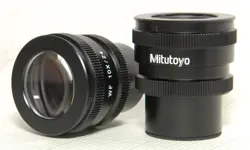 1 - PAIR MITUTOYO WF 10X/24 MICROSCOPE EYEPIECES 378-856 FINESCOPE FS ULTRAPLAN