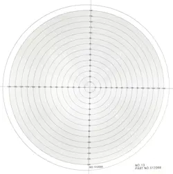 OPTICAL COMPARATOR CHART FOR PROFILE PROJECTOR OVERLAY CHART MITUTOYO 512068
