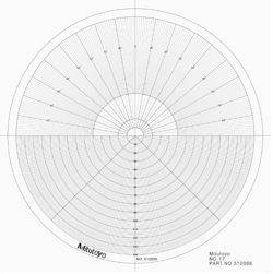 OPTICAL COMPARATOR CHART FOR PROFILE PROJECTOR OVERLAY CHART FOR MITUTOYO 512066