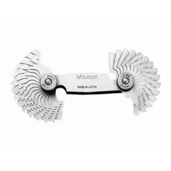 MITUTOYO 188-153 SCREW PITCH GAGE: 0.25MM TO 2.5MM, 28 LEAVES