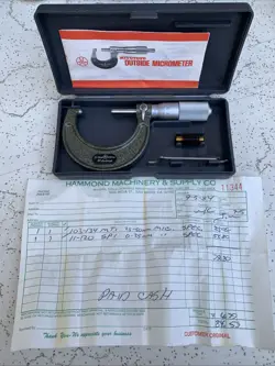 MITUTOYO OUTSIDE MICROMETER 0-25MM (0.001MM) NEW OPEN BOX  PURCHASED IN 1984