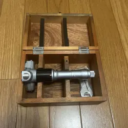 MITUTOYO MICROMETER WITH WOODEN CASE