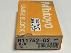 MITUTOYO STEEL BLOCK GAUGE 611752-02 2.8MM JF09007