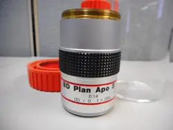 MITUTOYO 5X MICROSCOPE OBJECTIVE LENS BD PLAN APO 5 .014 USED