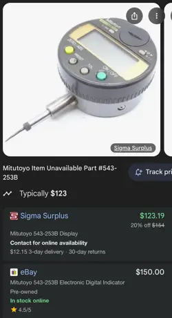 MITUTOYO 543-253B DIGIMATIC INDICATOR, 0-.5