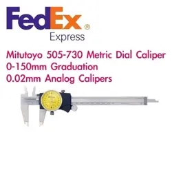 MITUTOYO 505-730 METRIC DIAL CALIPER 0-150MM GRADUATION 0.02MM ANALOG CALIPERS