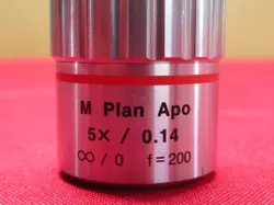 MITUTOYO M PLAN APO 5X OBJECTIVE LENS 0.14 MICROSCOPE JAPAN USED