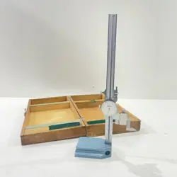 MITUTOYO NO 509 10” FLUSH READING DIAL HEIGHT GAGE IN ORIGINAL WOOD BOX