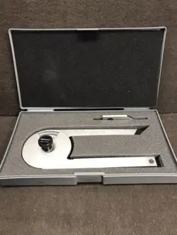 MITUTOYO 187-201 STAINLESS STEEL BEVEL PROTRACTOR SET USED