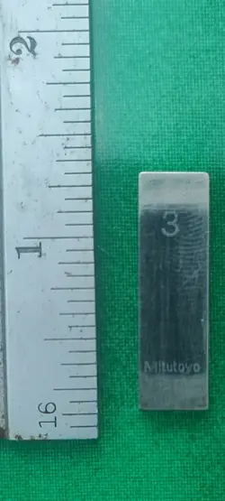 3 MM MITUTOYO STEEL RECTANGULAR GAGE BLOCK FREE SHIPPING