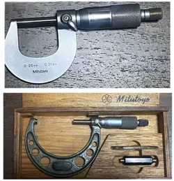 [SET OF 2] MITUTOYO MICROMETER 50-75MM / 0-25MM VG CONDITION LIMITED FROM JAPAN