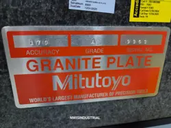 MITUTOYO PRECISION GRANITE