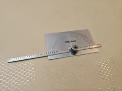 MITUTOYO 968-203 PROTRACTOR,RECTANGULAR 6 INCH