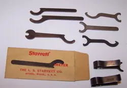 LOT OF 9  MICROMETER ADJUSTMENT SPANNERS WRENCH FITS LUFKIN MITUTOYO STARRETT