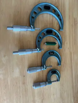 SET OF 4 MITUTOYO OUTSIDE MICROMETER