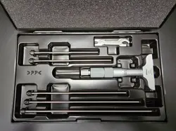 MITUTOYO 129-128 DEPTH MICROMETER 0-6” (2.5” BASE)