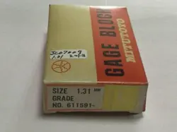 MITUTOYO BLOCK GAUGE 1.31 MM 611591-03 GRADE 1 JAPAN