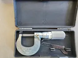 CALIBRATED MITUTOYO M225-1 OUTSIDE MICROMETER, INCH, FRICTION THIMBLE, 0-1