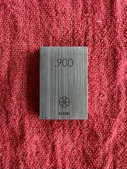 MITUTOYO .900 RECTANGULAR GAGE BLOCK JAPAN
