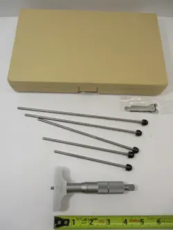 MITUTOYO # 129-128 DEPTH MICROMETER SET 0