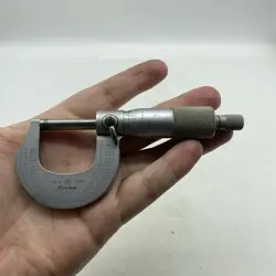 MITUTOYO 0-1'' MICROMETER RATCHET SATIN FINISH CARBIDE TIPS PERFECT OPERATION 5