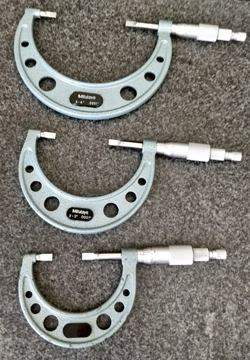 SET OF 3 MITUTOYO BLADE MICROMETER 1-2