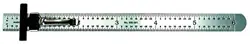 POCKET RULE, STL, INCH, 32NDS, 64THS, 6 IN L