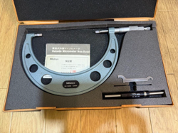 MITUTOYO STRAIGHT BLADE MICROMETER BLM-150 122-106 WITH CASE [VG] LTD FROM JAPAN