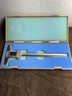 MITUTOYO 571-262-10 ABSOLUTE DIGIMATIC LCD DEPTH GAGE, CALIPER TYPE, 0-8