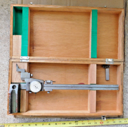 MITUTOYO MODEL 509-204 HEIGHT GAUGE IN ORIGINAL WOOD BOX 0-10