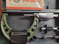 MACHINIST TOOLS: MITUTOYO 103-139B OUTSIDE MICROMETER 50-75MM RANGE 0.01MM