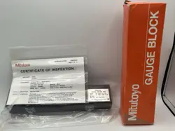 MITUTOYO 516-3101-26 GAUGE BLOCK SET WITH CERTIFICATE OF INSPECTION SEALED NEW