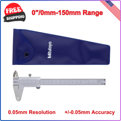MITUTOYO 530-101 VERNIER CALIPERS, STAINLESS STEEL, 0MM-150MM, 0.05MM RESOLUTION