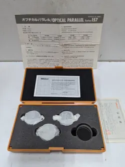 MITUTOYO 157-901 OPTICAL PARALLEL / FLATS SET OF 4 .5000