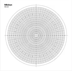 OPTICAL COMPARATOR CHART FOR PROFILE PROJECTOR OVERLAY CHART MITUTOYO 512075
