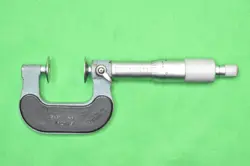 MITUTOYO NO. 123-125A 0-1 INCH DISC/FLANGE MICROMETER - NO CASE