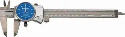 MITUTOYO 505-742-51J BLUE FACE DIAL CALIPER W/CASE, 0