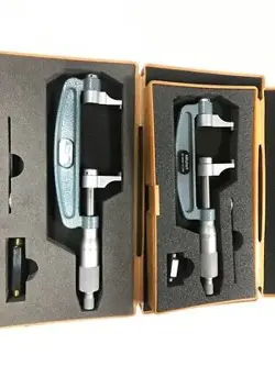 MITUTOYO CALIPER TYPE OUTSIDE MICROMETER SET OF 2  0-25MM 25-50MM JAPAN