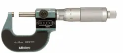 MITUTOYO 193-101 DIGIT OUTSIDE MICROMETER RATCHET STOP 0-25MM RANGE 0.01MM