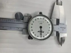 AUTHENTIC MITUTOYO METRIC 150MM DIAL CALPER. PRE- OWNED.