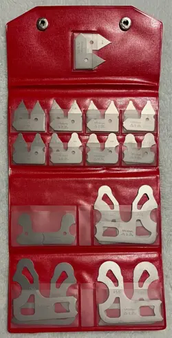MITUTOYO 186-906 RADIUS GAGE SET 26 PCS .010