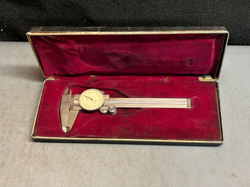 MITUTOYO 505-629 PRECISION MACHINIST DIAL CALIPER TOOL W/ CASE NEEDS CALIBRATION