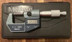 MITUTOYO DIGITAL MICROMETER, 0-1”, 293-761-30
