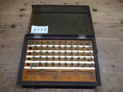SHOWA RETRO MITUTOYO PIN GAUGE SET, MISSING ITEMS, 2.00-2.50, CONTROL 6Z0727A17