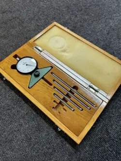 MITUTOYO 2803 DIAL DEPTH GAGE SET W/ 4 ROD 2 1/4