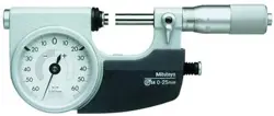 MITUTOYO 510-141 DIAL INDICATING MICROMETER  RATCHET STOP  0-25MM RANGE
