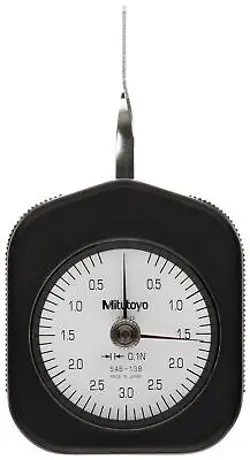 MITUTOYO 546-138 PEAK HOLD DIAL TENSION GAUGE  0.1N GRADUATION  0.3-3N R