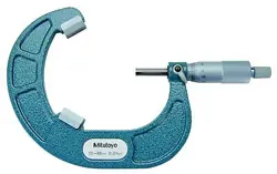 MITUTOYO 114-106 V-ANVIL MICROMETER FOR 3 FLUTES CUTTING HEAD  RATCHET S