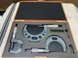 MITUTOYO MICROMETER SET, 0-3